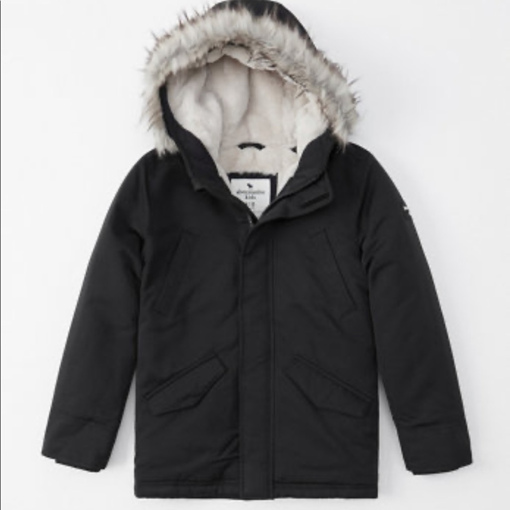 Boys Abercrombie & Fitch Winter Faux Fur Parka